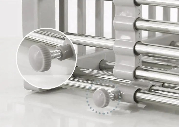 Teleszkópos csöpögtető mosogatóhoz szürke