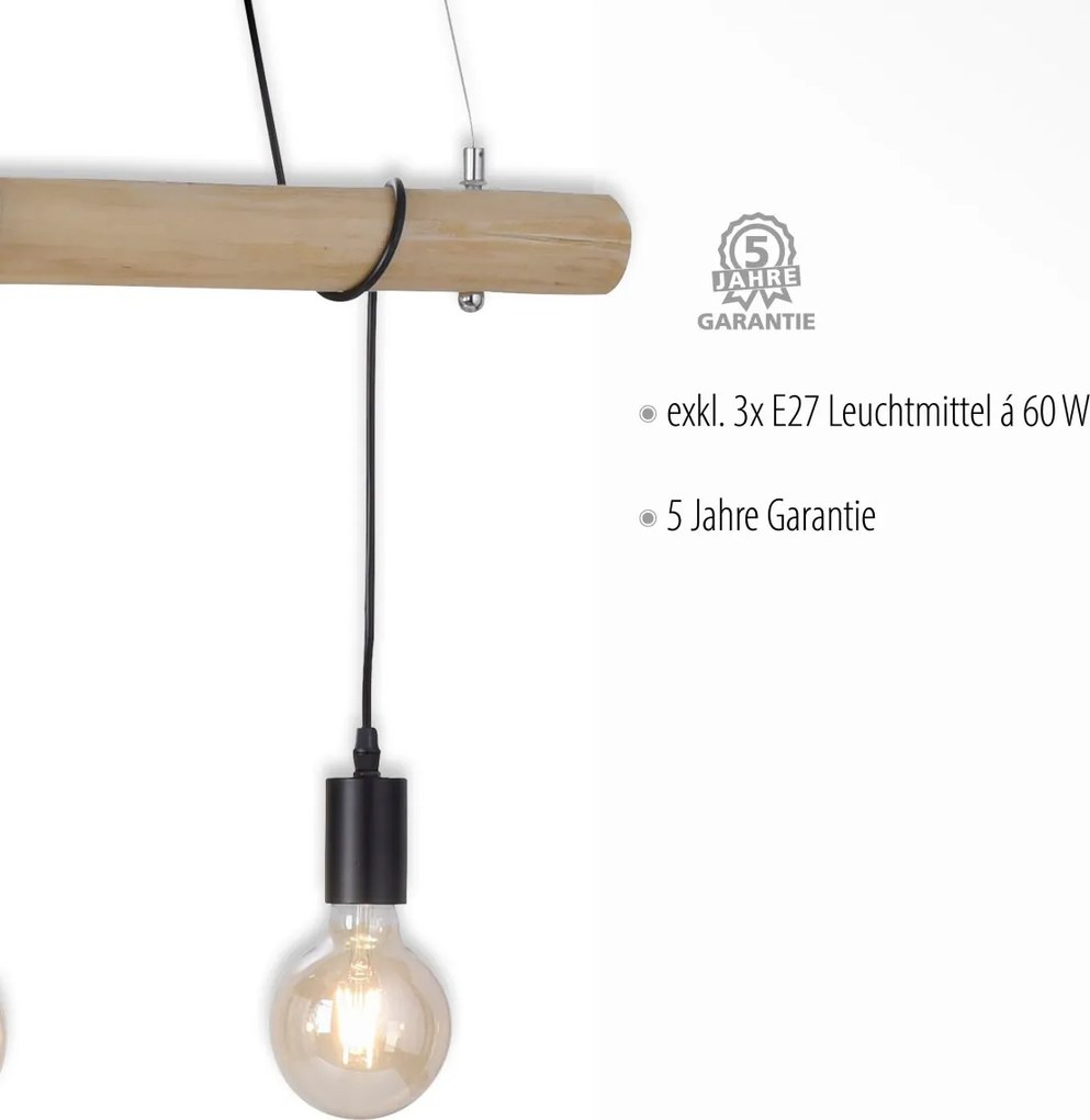Paul Neuhaus loft függeszték edgar fekete fa pln15503-18