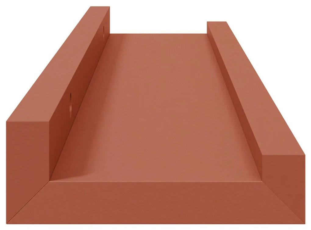 vidaXL Falpolc polcokkal tárolóval 2 pcs Piros 40 x 9 x 3 cm Faanyag