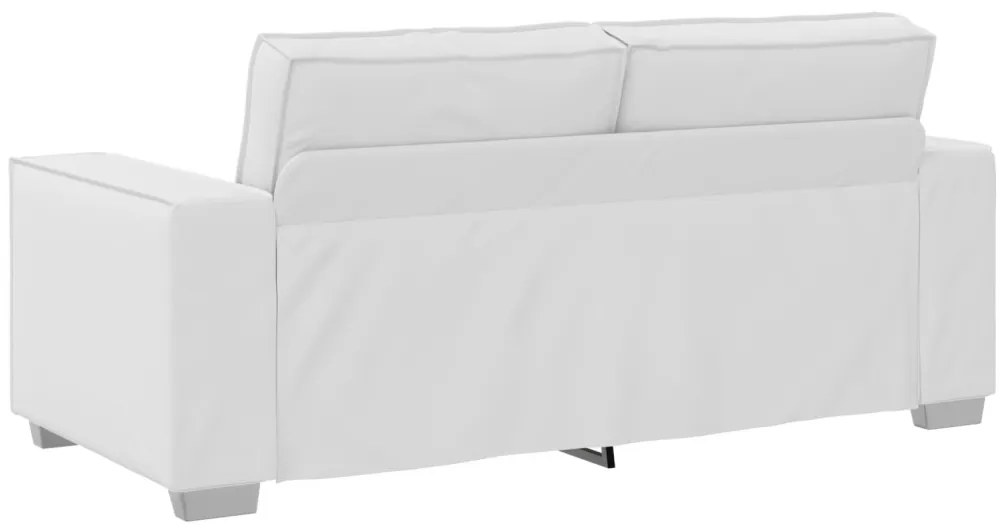 Kétszemélyes kanapé - Fehér, 140 cm, Műbőr