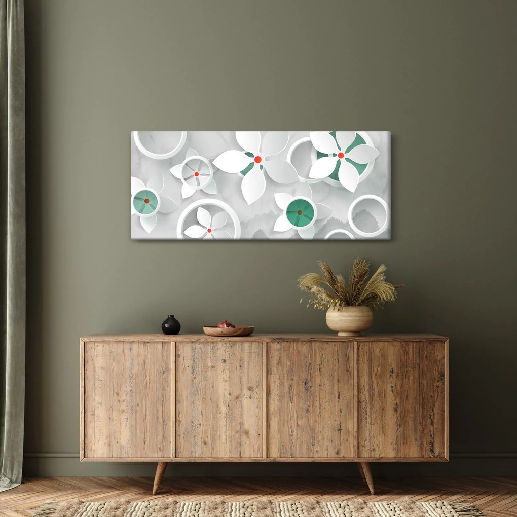 Virágos absztrakció képe (120x50 cm)