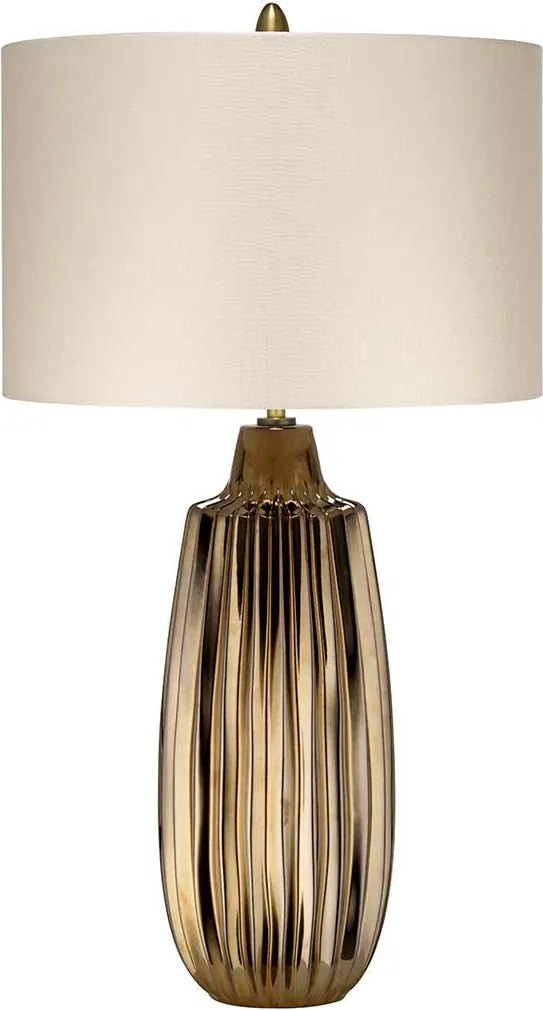 Elstead glamour modern asztali lámpa newham fehér barna elsnewham-tl-l
