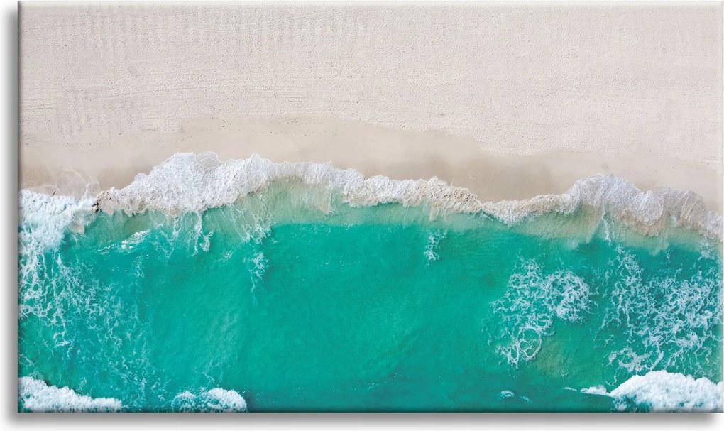 Vászonkép Hullámok Tengerpart Homok Víz 90x60 cm Ideális ajándék