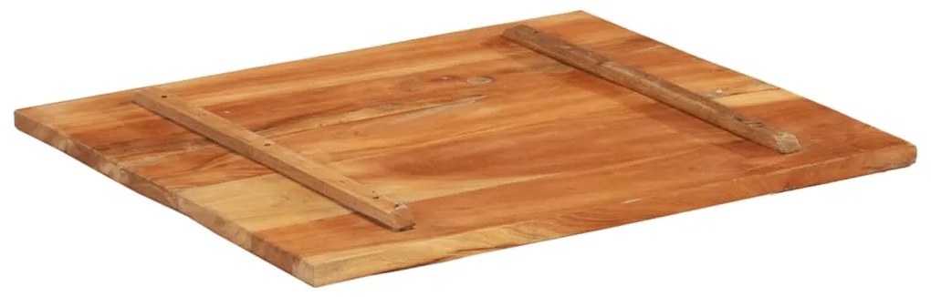 négyszögű tömör újrahasznosított fa asztallap 70x80 cm 25-27 mm
