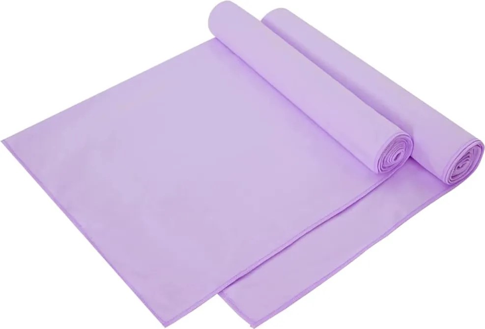 vidaXL Sport Törölközők 2 pcs Lila 140 x 70 cm Poliészter és poliamid