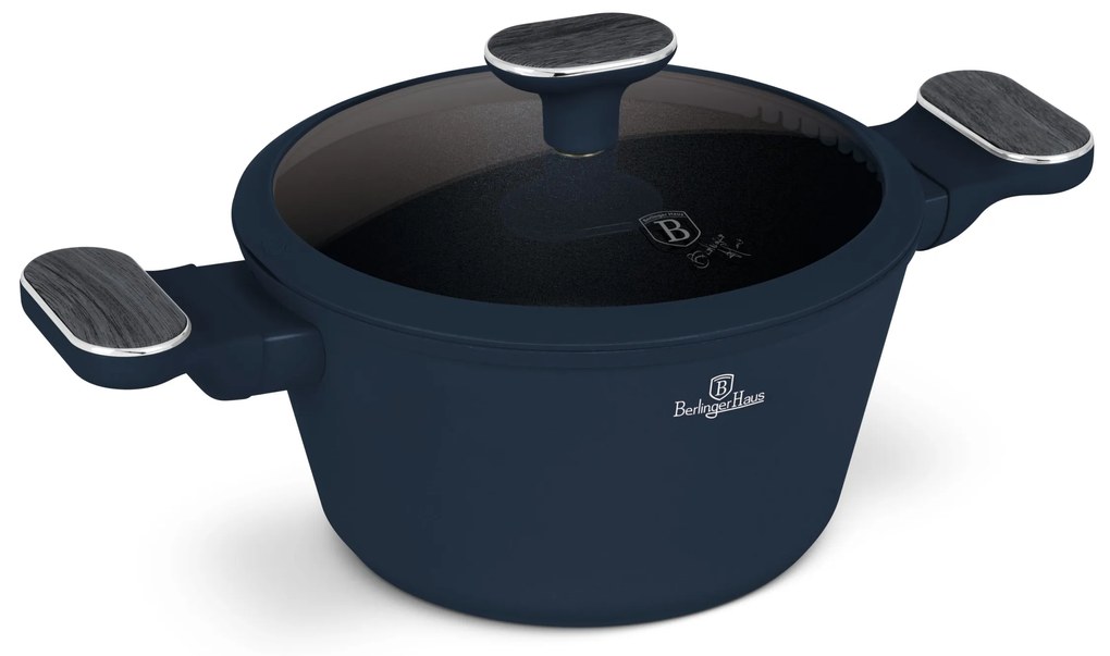 Berlinger Haus tapadásmentes indukciós Lábas fedővel 2,6 L matt kék