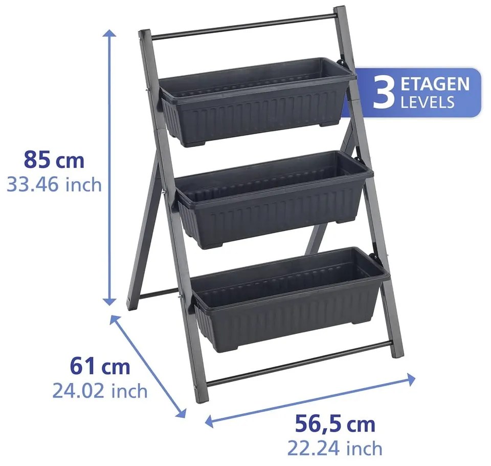 Fém virágtartó állvány (magasság 85 cm) Vertical – Maximex