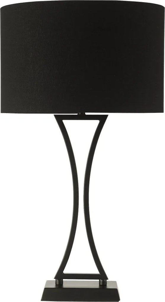 Dar Lighting glamour modern asztali lámpa oporto matt fekete daropo4122
