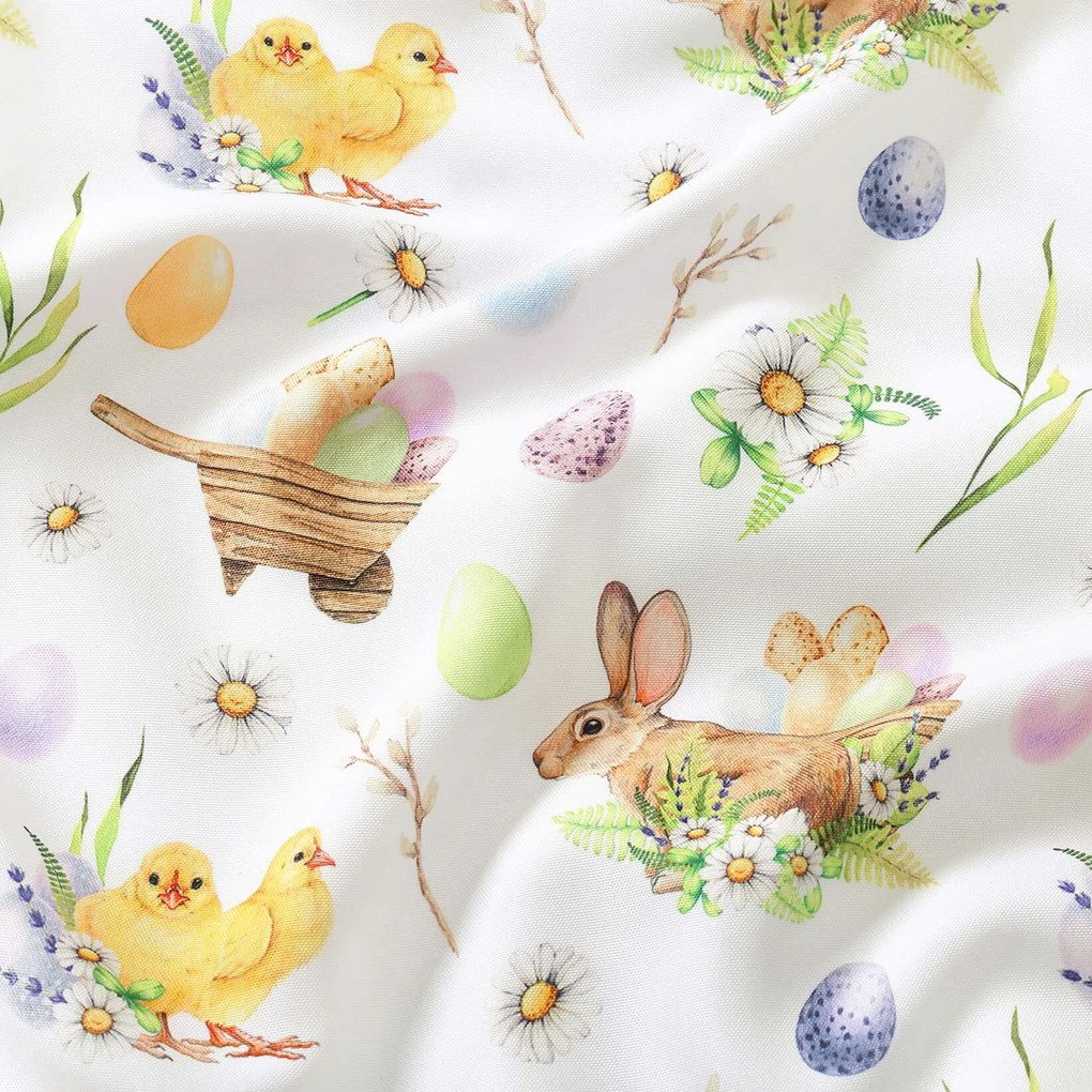 Goldea húsvéti kör alakú teflonos terítő - húsvéti szimbólumok Ø 100 cm