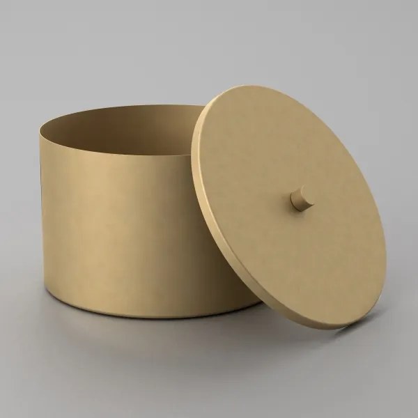 Tároló fémdoboz 12x17,5 cm arany