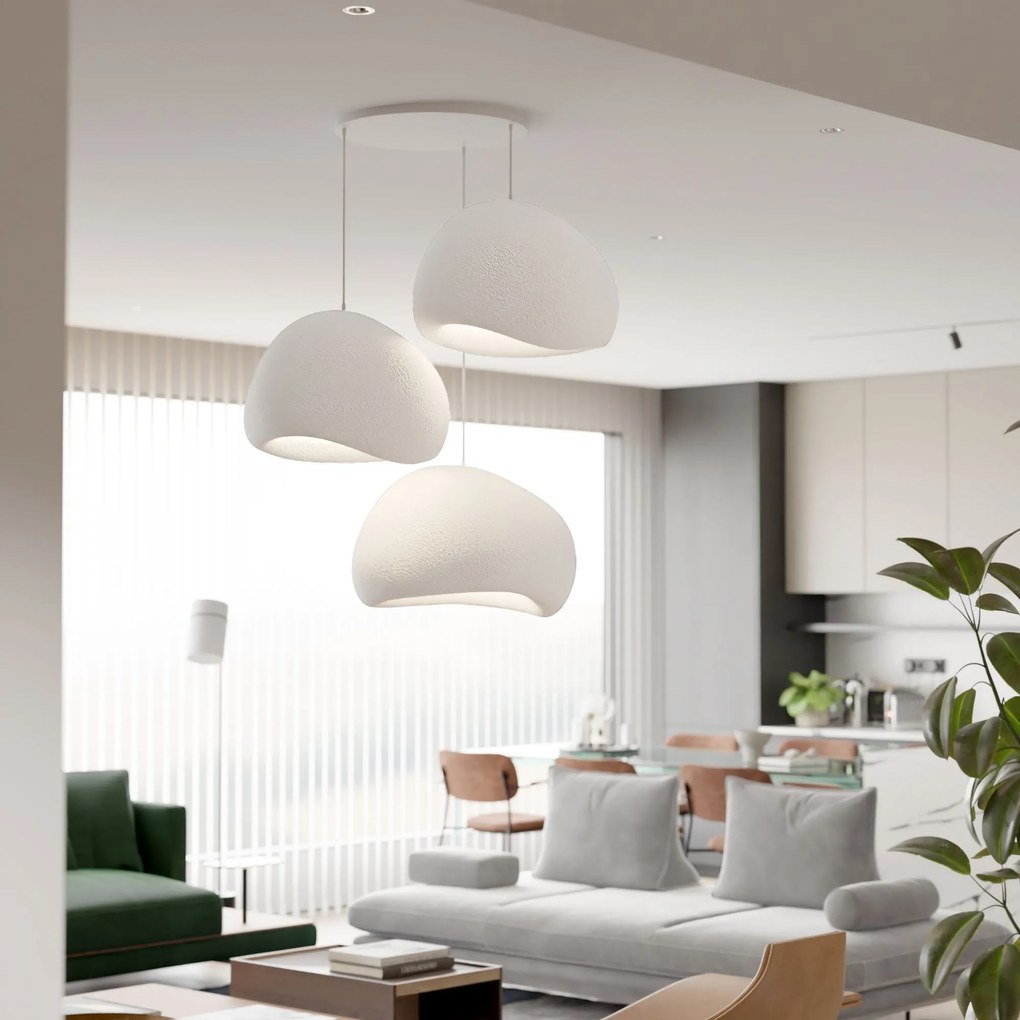 Függőlámpa - Wabi Sabi Claylights - Fehér