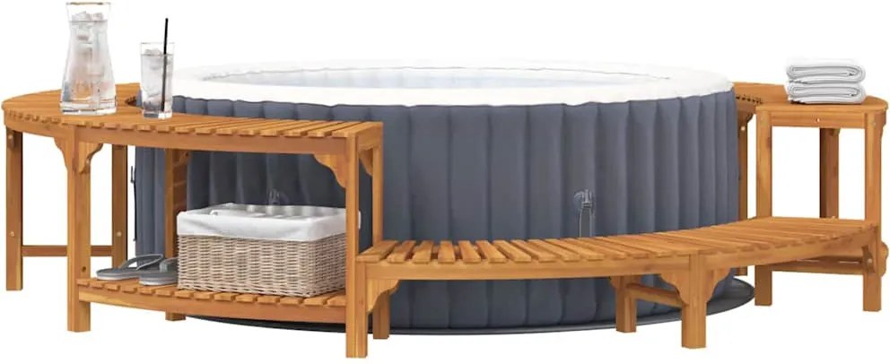 Jakuzzi Környezet Barna Ø255 x 55,5 cm Tömör Akácfa