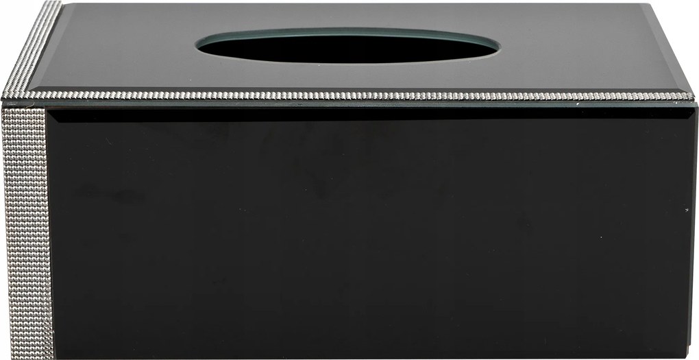 Zsebkendőtartó doboz 25,5x14,5x10,5cm fekete