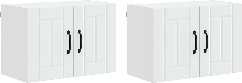 vidaXL Konyhaszekrény 2 pcs Fehér 60 x 31 x 40 cm Faanyag