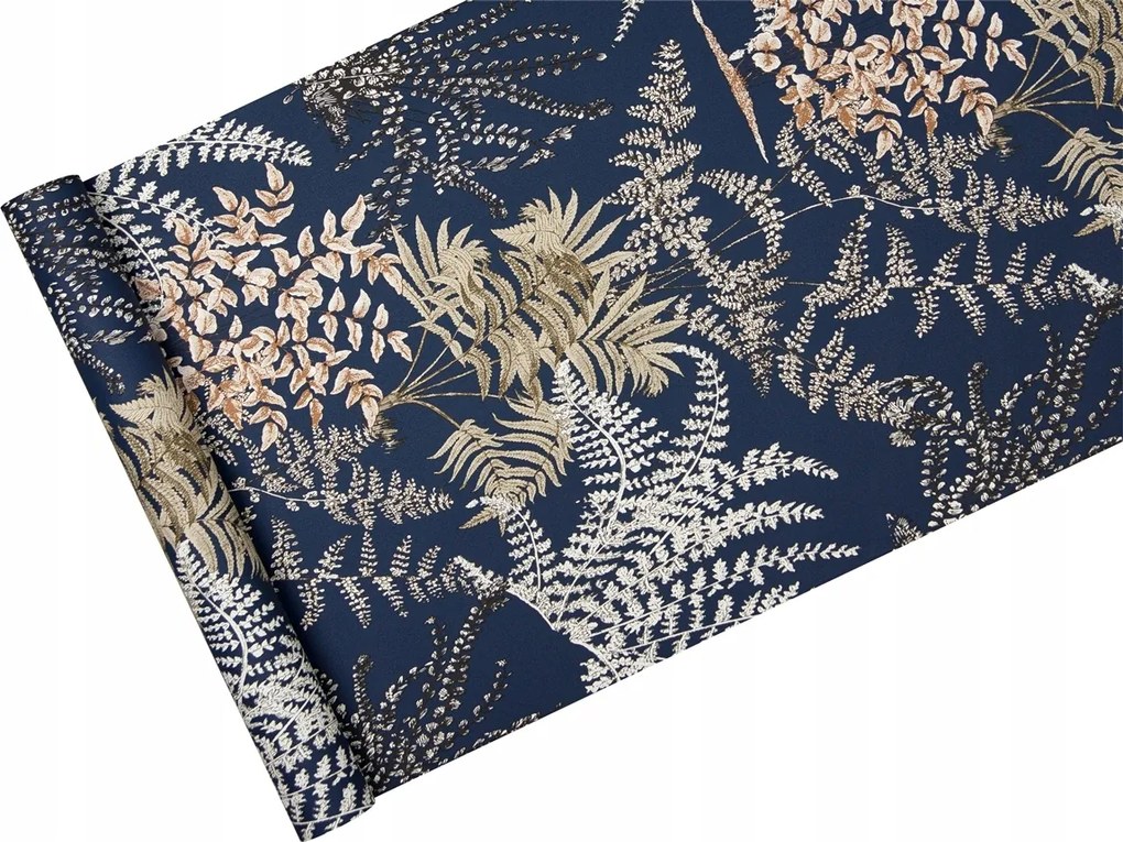 Skandináv Páfrány háttérkép sötétkék háttérrel