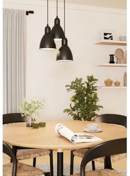 Eglo 49465 - Csillár PRIDDY 3xE27/60W/230V