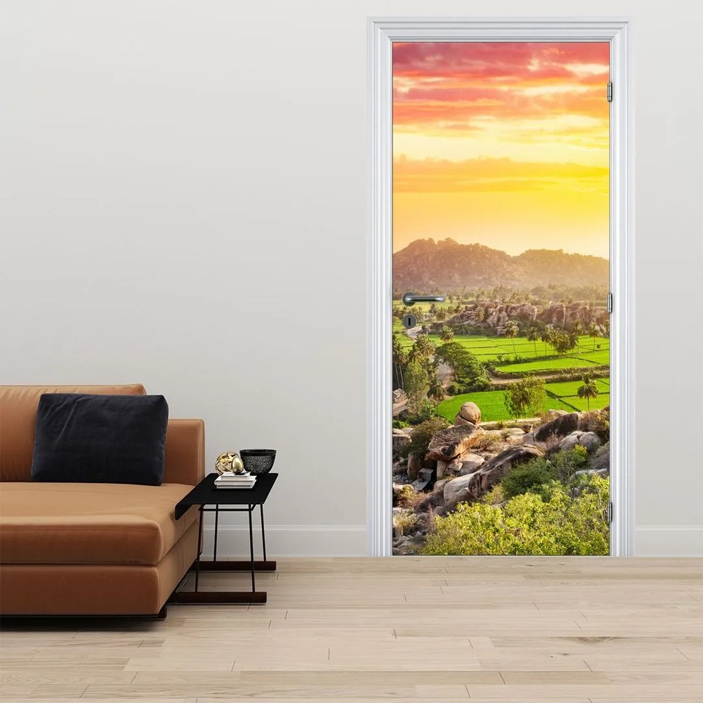 Fotótapéta ajtóra - Hampi, egy völgy Indiában (95x205cm)