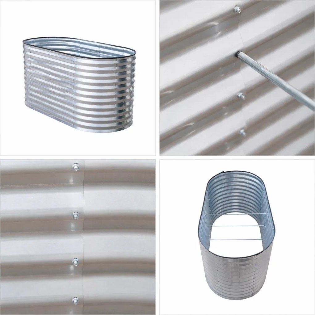 Furnigo Emelt ágyás 160x80x78 cm - ezüst