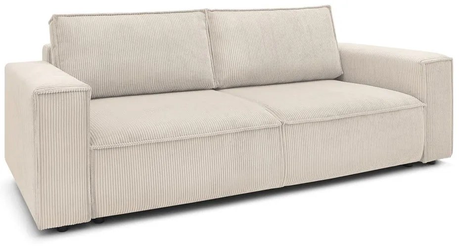 Bézs kordbársony kinyitható kanapé 245 cm Nihad – Bobochic Paris