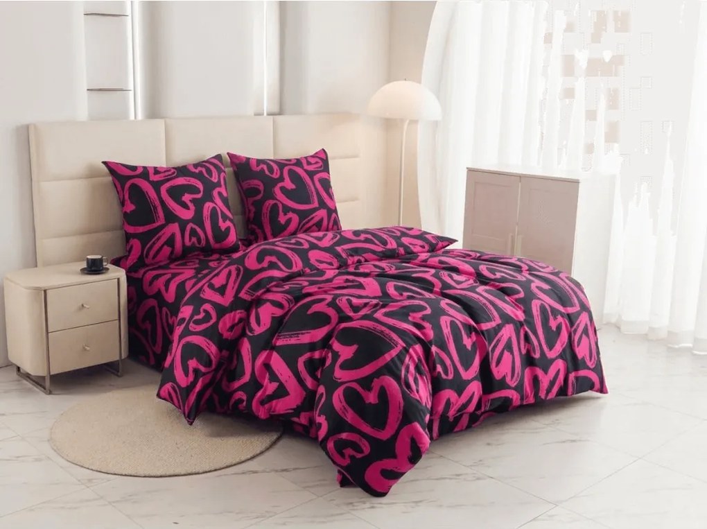 Mikroszálas ágyneműhuzat AMORYS rózsaszín Ágyneműhuzat mérete: 70 x 80 cm | 140 x 200 cm