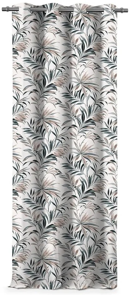 AmeliaHome Blackout Tropics függöny, kék, 140 x 245 cm