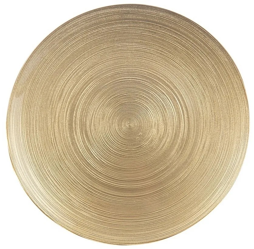 Orion Üveg tálaló tál Golden, átmérő 21 cm, 21 cm átmérőjű