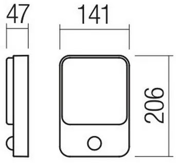Redo 90134 - LED kültéri fali lámpatest COLIN LED/9W/230V 4000K IP54 antracit