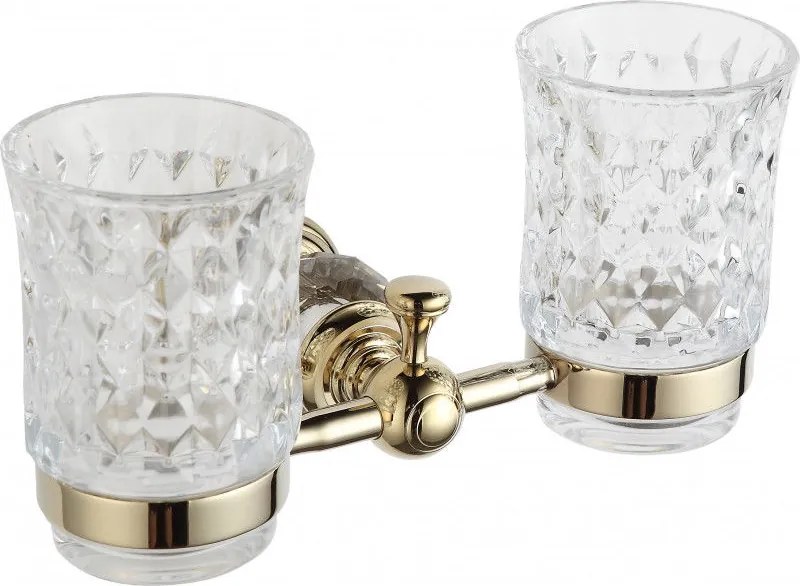 Mexen Estela dupla fogkefetartó pohár, arany - 7011552-50