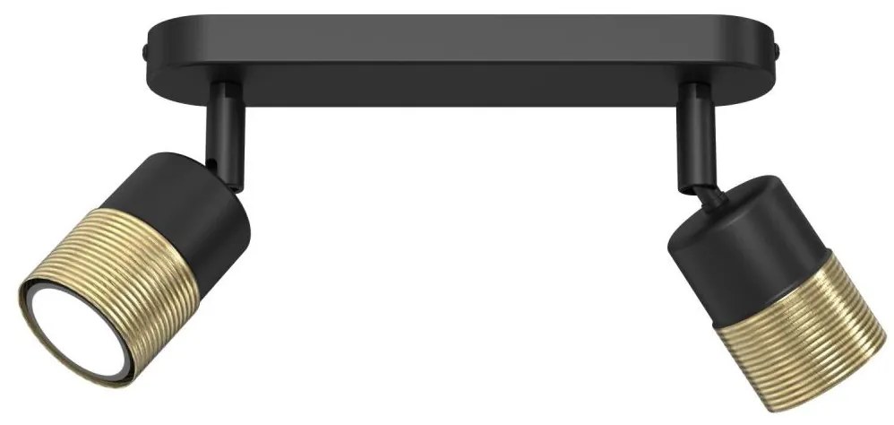 Spotlámpa MIZU 2xGU10/8W/230V fekete/sárgaréz