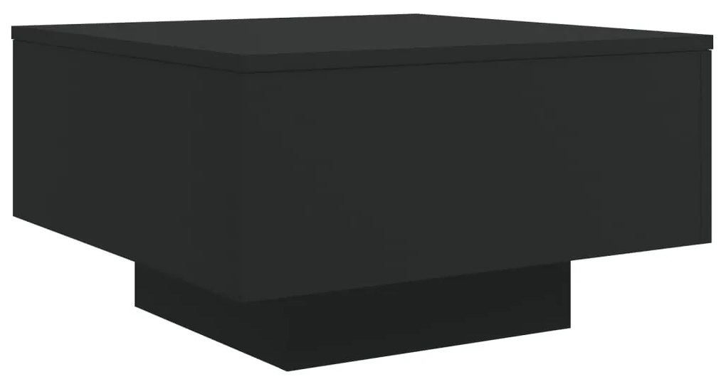 fekete szerelt fa dohányzóasztal 55 x 55 x 31 cm