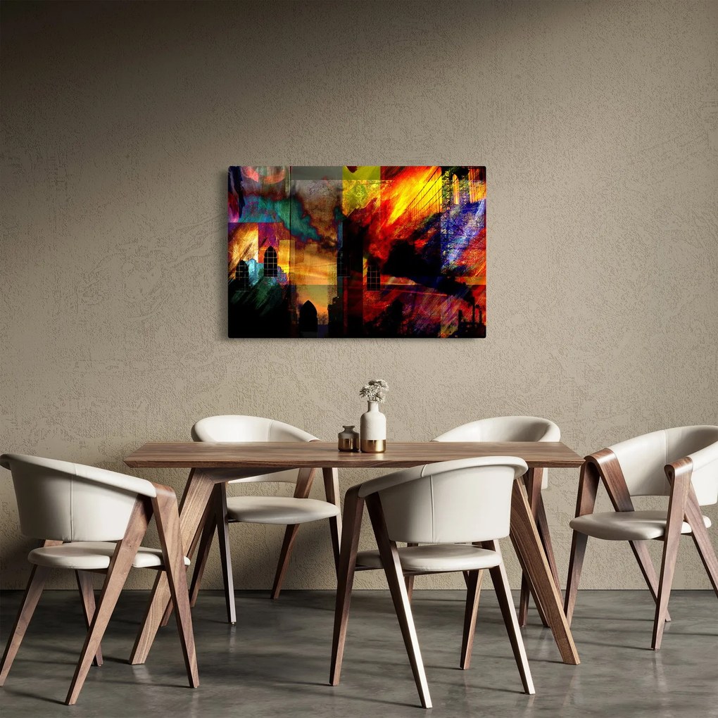 Kép - A város színes absztrakciója (90x60 cm)