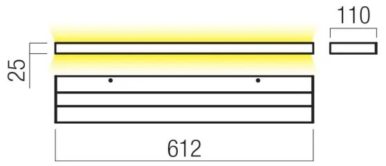 Redo 01-3555 - LED Fali lámpa SEED LED/30W/230V fekete