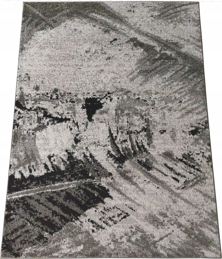 Szürke modern szőnyeg, szobába 60x120 cm