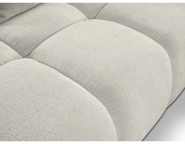 Ággyá alakítható, jobbos, L-alakú kárpitozott sarokkanapé tárolóhellyel ALMADA, bézs