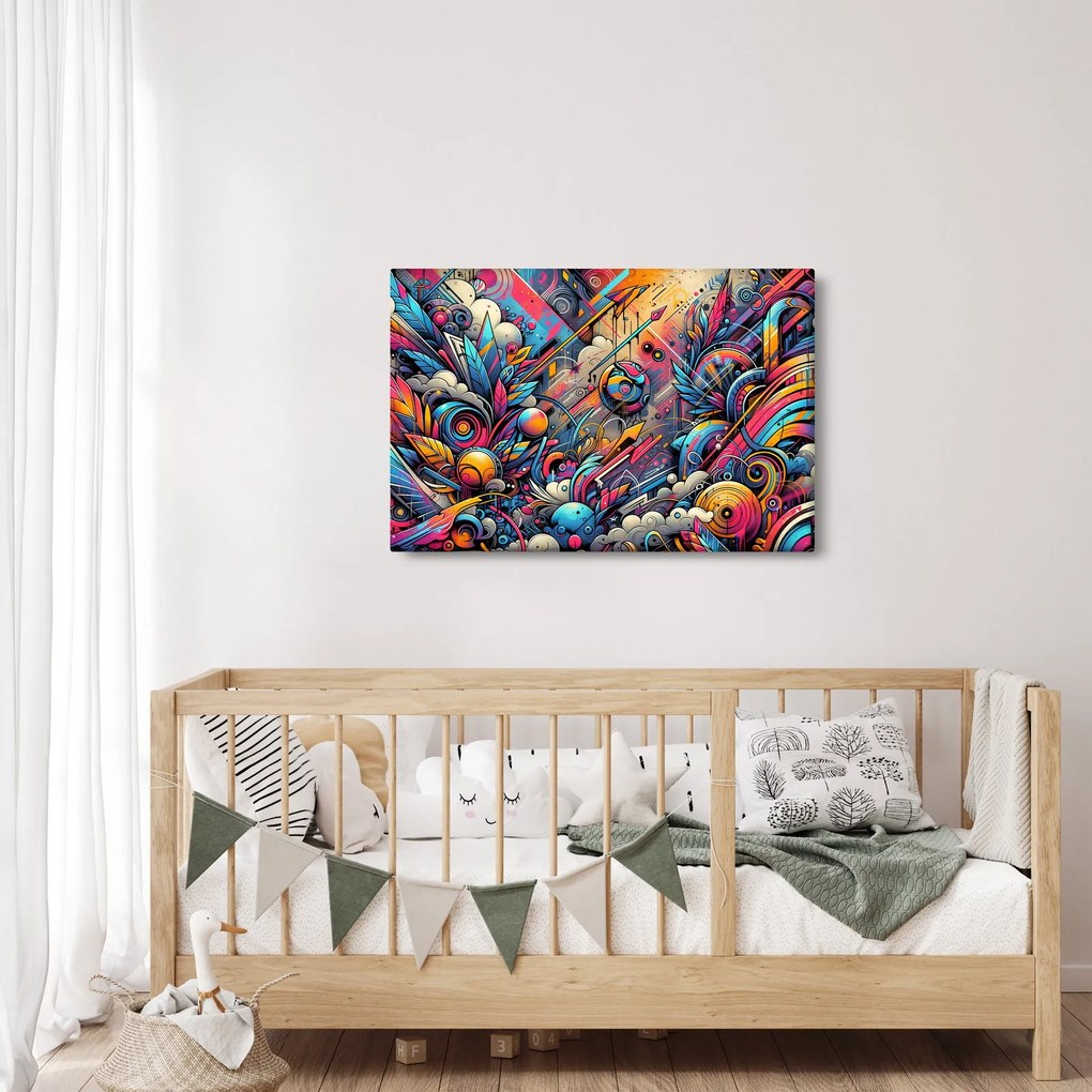 Kép - Színes graffiti (90x60 cm)