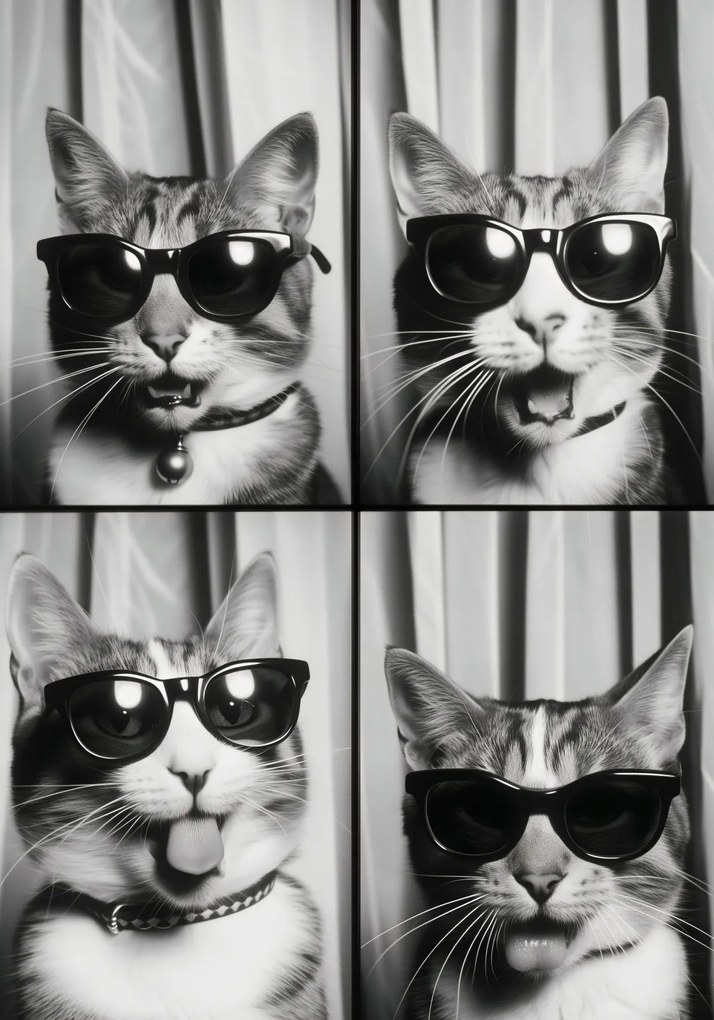 Poszter 70x100cm Macska kacérság