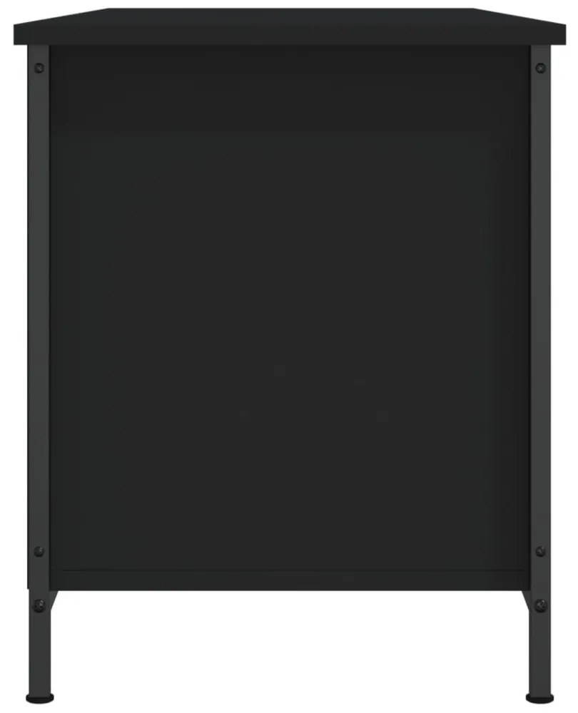 fekete szerelt fa TV-szekrény 100x40x50 cm