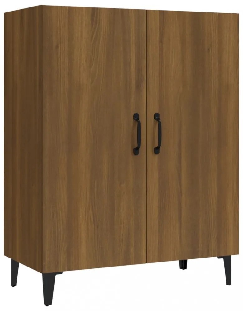 barna tölgy színű szerelt fa tálalószekrény 70 x 34 x 90 cm
