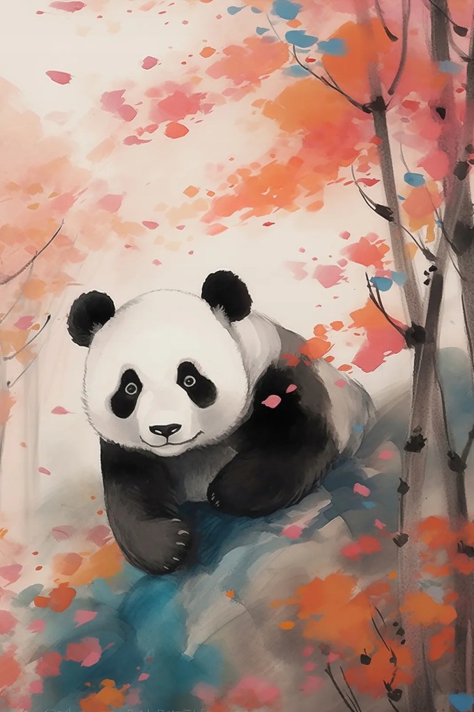 Poszter 40x60cm Panda a klónok között