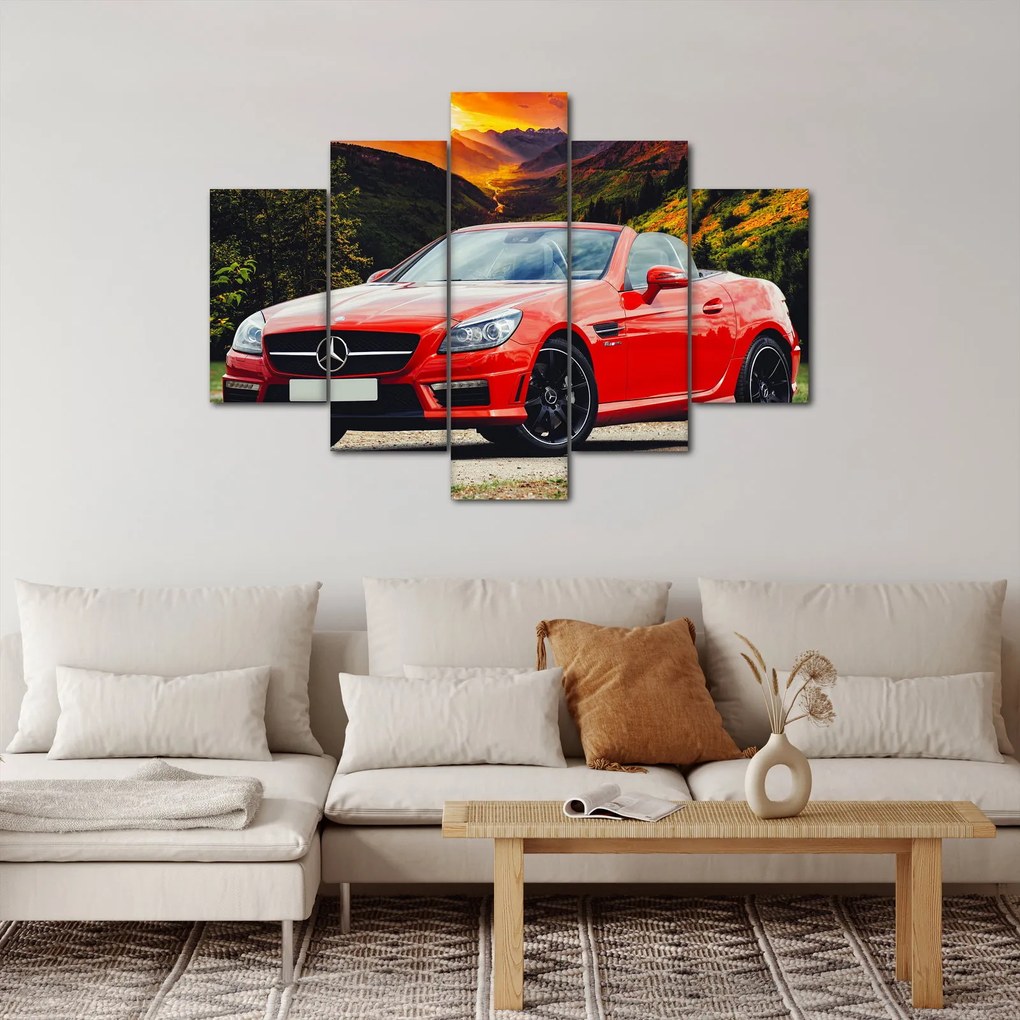Kép - piros Mercedes (150x105 cm)
