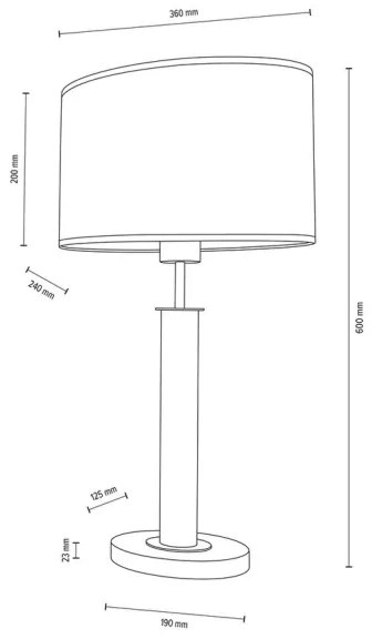 Spot-Light 7017400211524 - MERCEDES asztali lámpa 1xE27/40W/230V, tölgy