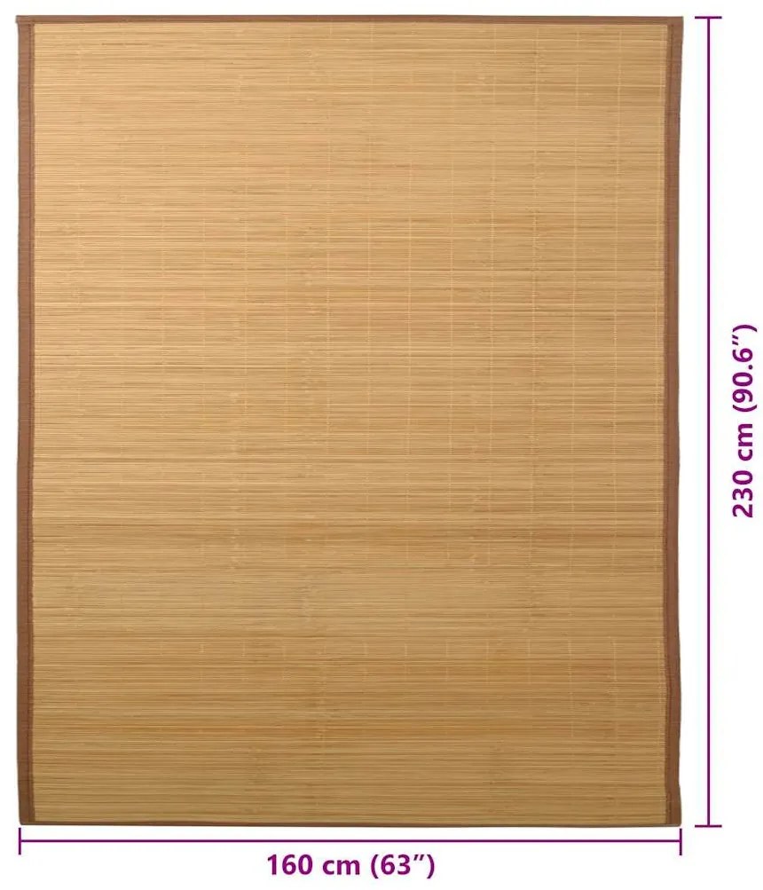barna bambusz szőnyeg 160 x 230 cm