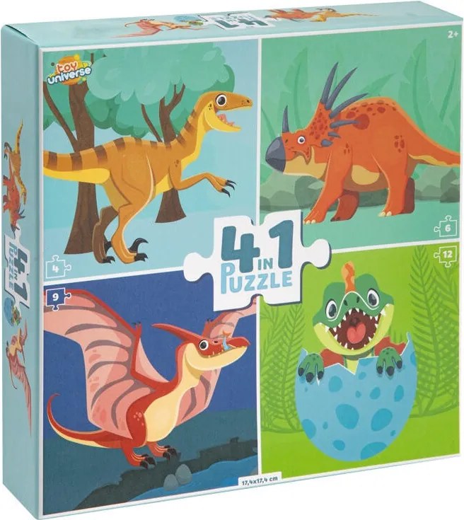 Dinoszaurusz Fun 4 az 1-ben puzzle
