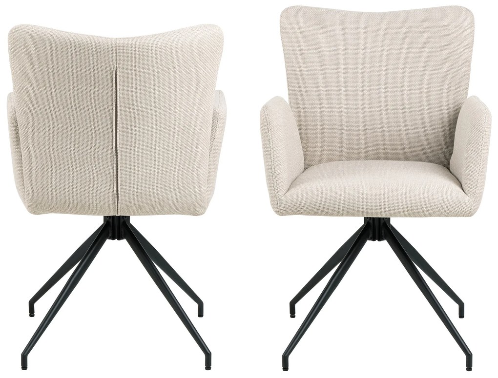 MAZZONI EXPORT SARETTA Beige (Basel 24 szövet) - MODERN KÁRPITOZOTT FORGÓSZÉK NAPPALIBA/ÉTKEZŐBE/LOFT IRODÁBA