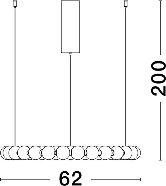 Függeszték Fehér PERLA NOVA LUCE 9695230