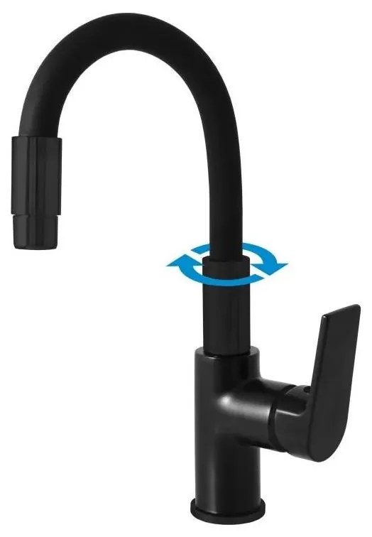 RAV Slezák CO119.0/16 - COLORADO 25 cm mosogató csaptelep, fekete