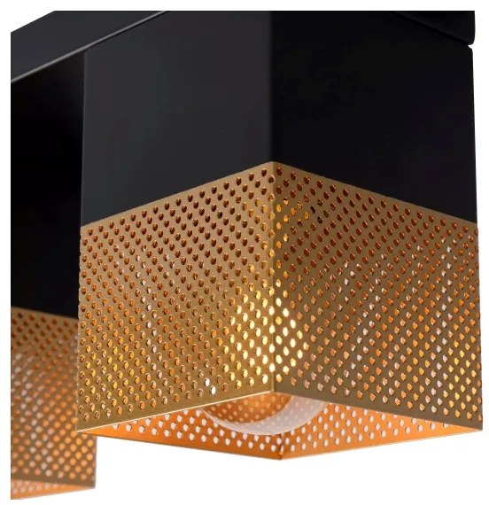 Lucide 21123/02/02 - Mennyezeti lámpa RENATE 2xE27/40W/230V arany/fekete