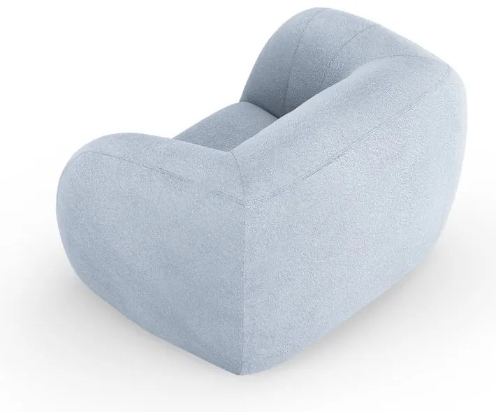 Világoskék buklé fotel Essen – Cosmopolitan Design