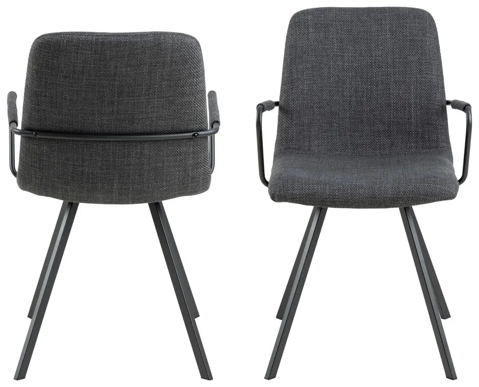 Sötétszürke étkezőszék szett 2 db-os Selina – Actona