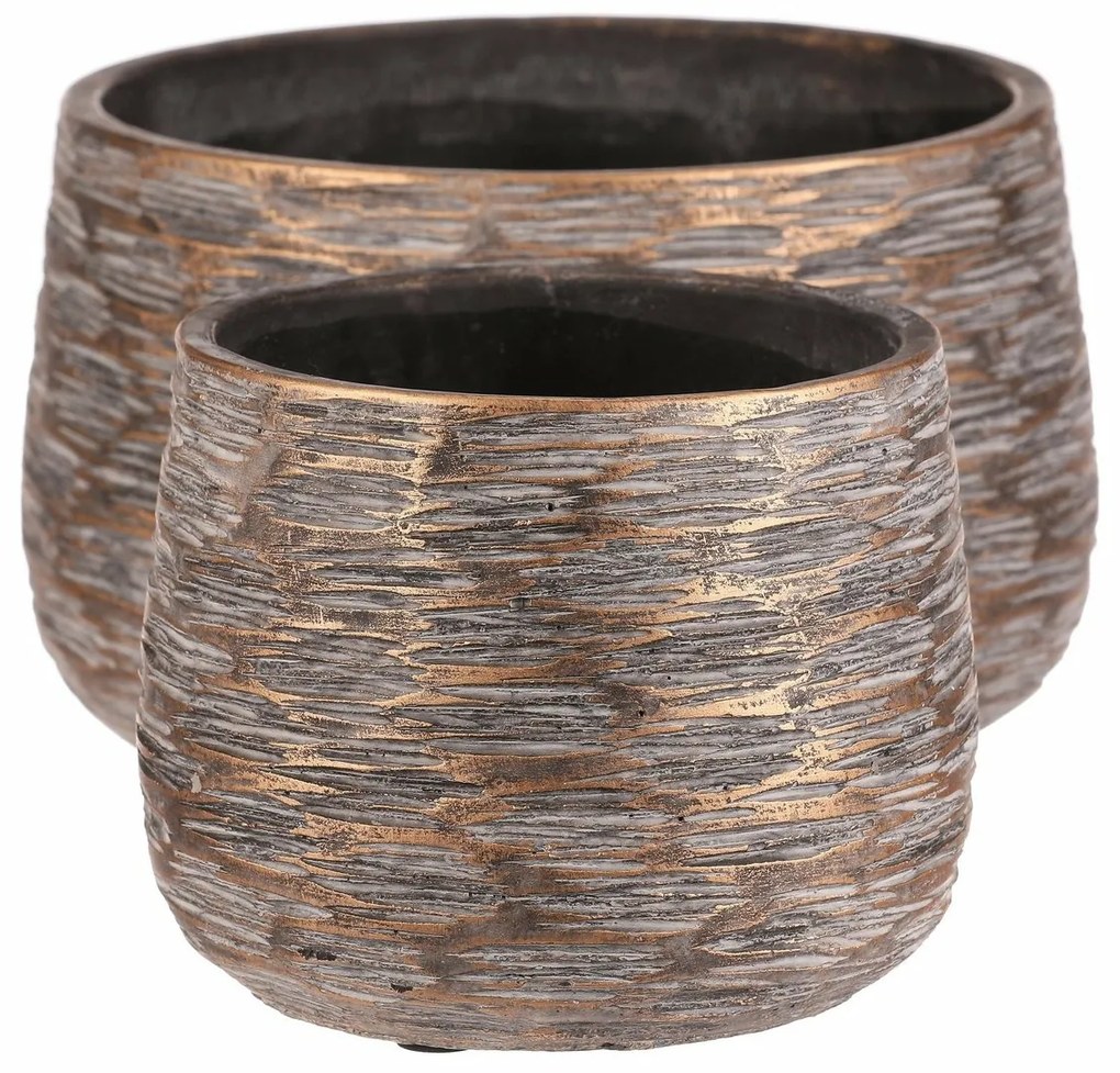 Beton burkolatok készlete Rýha, 2 db, szürke, magasság 13 cm